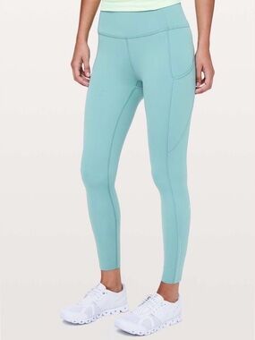 Lululemon Fast & Free 7/8 Tight II *Nulux 25 in Pacific Breeze
